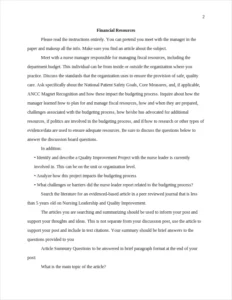 Financial Resources in Nursing-EssaySample – page 2