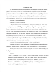 Focused Nose exam Essay-Example – page 2