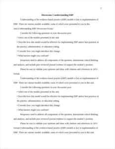 Understanding EBP Discussion Essay – page 2