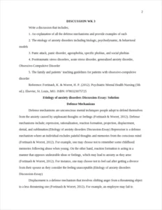 Etiology of anxiety disorders Discussion-Essay – page 2