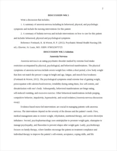 Anorexia nervosa discussion essay – page 2