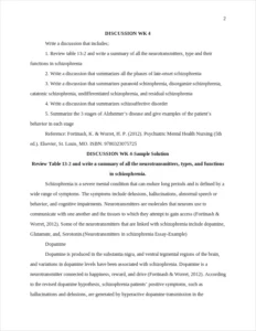 Neurotransmitters in schizophrenia Essay-Example – page 2