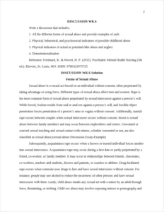 sexual abuse Discussion Essay-Example – page 2