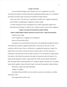Cough Assessment Documentation Sample-Solution – page 2