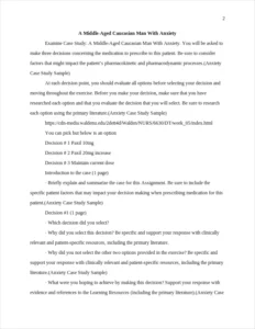 Anxiety Case Study Sample – page 2