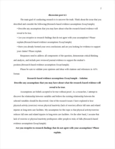 Research-based evidence assumptions EssaySample – page 2