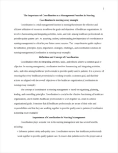 Coordination in nursing essay example – page 2