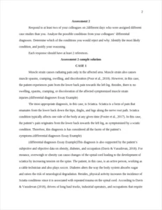 differential diagnoses Essay Example – page 2