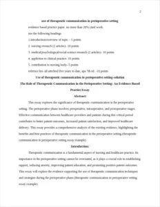 therapeutic communication in perioperative setting essay example – page 2