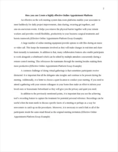 Effective Online Appointment-Platform Essay-Example – page 2