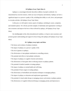 84 Epilepsy Essay Topic Ideas – page 2