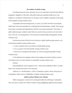 public nursing evolution essay – page 2