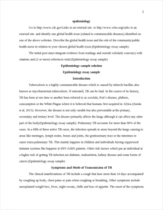 Epidemiology essay sample – page 2