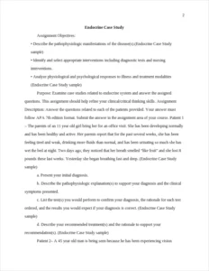 Endocrine Case Study sample – page 2