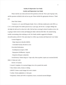 Anxiety and Depression Case Study – page 2