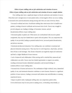 Effects of poor staffing ratio – page 2