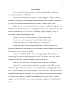 Psychiatric Evaluation sample essay – page 2