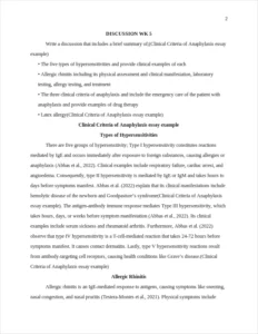 Clinical Criteria of Anaphylaxis essay example – page 2