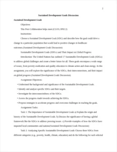 Sustained Development Goals Discussion – page 2