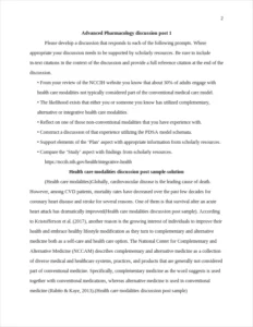 Health care modalities discussion post sample – page 2