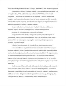 Comprehensive Psychiatric Evaluation Example – page 2