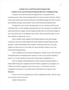 Academic Success and Professional Development – page 2