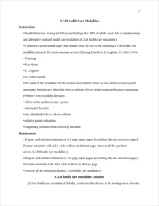 CAM health care modalities – page 2