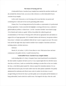 Understaffed Nurses Anecdote Essay-Sample – page 2