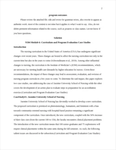 Curriculum and Program Evaluation Case Studies – page 2