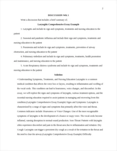 Laryngitis Comprehensive Essay Example – page 2
