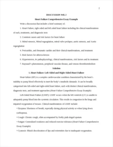 Heart Failure Comprehensive Essay Example – page 2