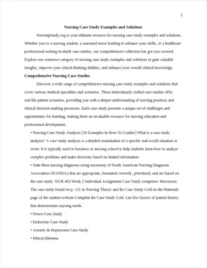 Nursing Case Study Examples – page 2