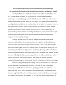 Pharmacotherapy for Cardiovascular Disorder Comprehensive Nursiing Paper Sample – page 2
