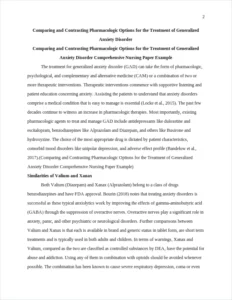 Comparing and Contrasting Pharmacologic Options for the Treatment of Generalized Anxiety Disorder Comprehensive Nursing Paper Example – page 2