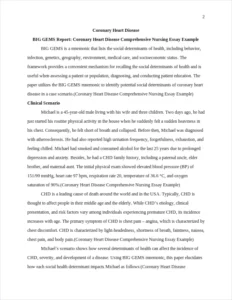 Coronary Heart Disease Comprehensive Nursing Essay Example – page 2