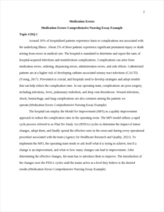 Medication Errors Comprehensive Nursing Essay Example – page 2