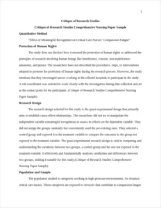 Critique of Research Studies Comprehensive Nursing Paper Sample – page 2