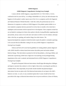 ADHD Diagnosis Comprehensive Nursing Essay Example – page 2
