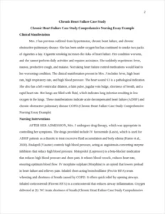 Chronic Heart Failure Case Study Comprehensive Nursing Essay Example – page 2