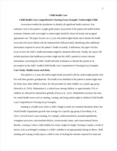Child Health Case Comprehensive Nursing Essay Example – page 2
