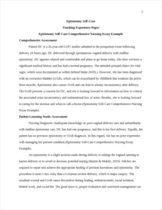 Episiotomy Self-Care Comprehensive Nursing Essay Example – page 2