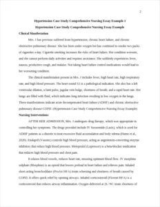 Hypertension Case Study Comprehensive Nursing Essay Example – page 2