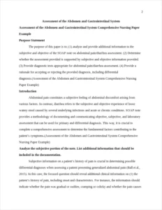 Assessment of the Abdomen and Gastrointestinal System Comprehensive Nursing Paper Example – page 2