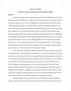 Neuro Case Study Comprehensive Nursing Paper Sample – page 2
