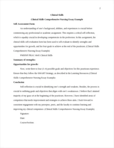 Clinical Skills Comprehensive Nursing Essay Example – page 2