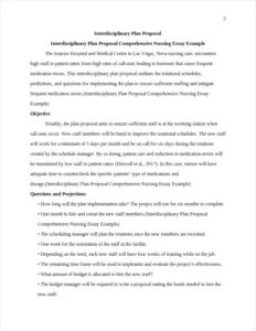 Interdisciplinary Plan Proposal Comprehensive Nursing Essay Example – page 2