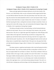 Development Changes within 0-3 Months of Life Comprehensive Nursing Paper Example – page 2