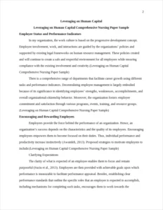 Leveraging on Human Capital Comprehensive Nursing Paper Sample – page 2