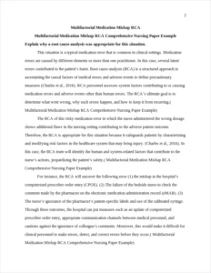 Multifactorial Medication Mishap RCA Comprehensive Nursing Paper Example – page 2