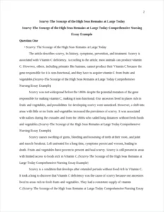 Scurvy-The Scourge of the High Seas Remains at Large Today Comprehensive Nursing Essay Example – page 2